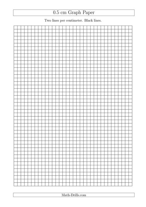 0.5 cm Graph Paper with Gray Lines