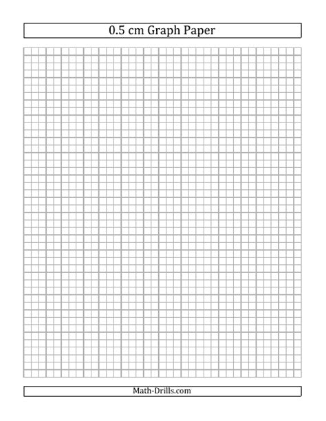 0.5cm grid paper template in Word and Pdf formats
