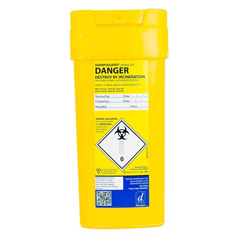 0.6 litre Sharpsguard® Disposal Bin St John Ambulance