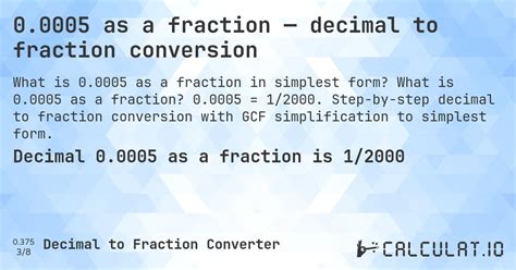 0005 As A Fraction