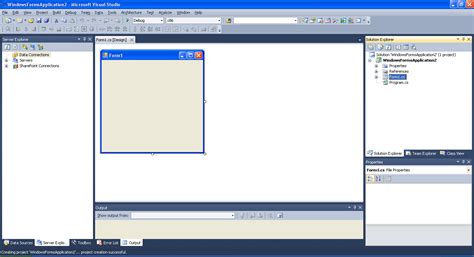 001 Windows Forms type Application Development in MS Visual Studio