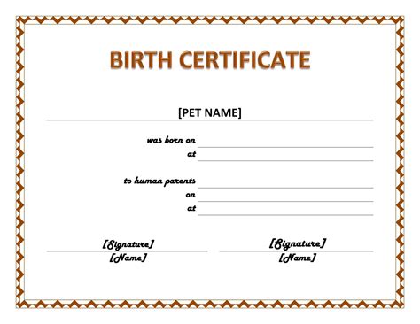 003 Official Birth Certificate Template Charming Designs within Blank