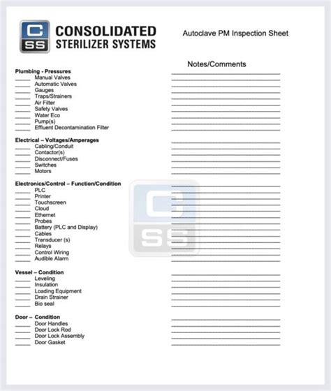 Download 004 0899 00 Sterilizer Extended Maintenance Checklist 