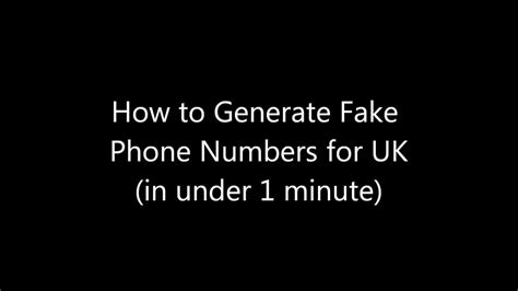 0041 - Fake Phone Number (UK) - Fake Number