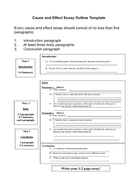 008 Cause And Effect Essay Examples For College Outline Example