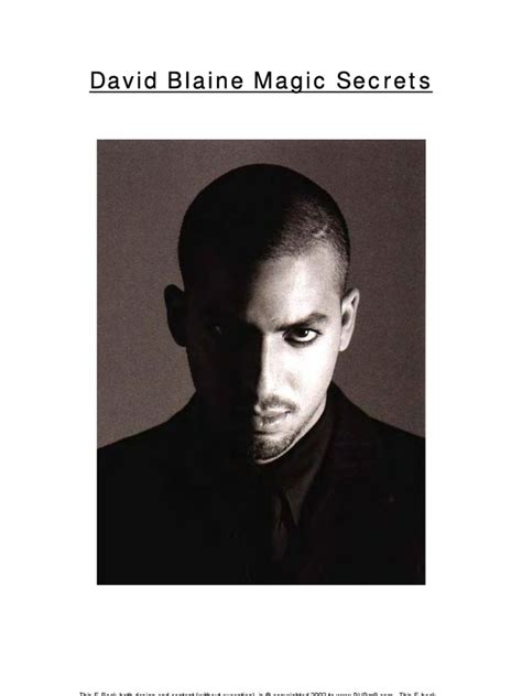 0098 David Blaine Magic Secrets