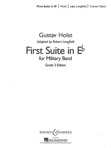 01 First Suite In Eb For Military Band Partes