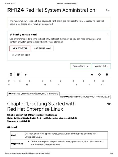 01 Rh124 Red Hat System Administration I