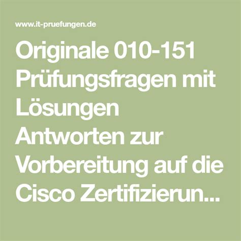 010-151 Musterprüfungsfragen