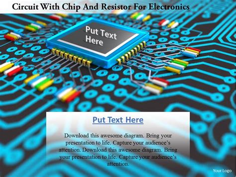 0115 Circuit With Chip And Resistor For Electronics Image Graphics For Powerpoint PPT Images