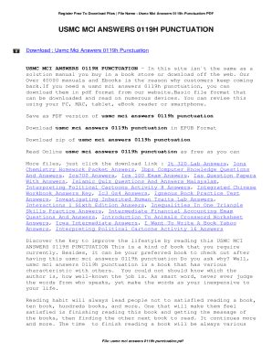 Full Download 0119H Punctuation Mci Answers 