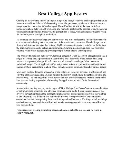 019 Essay Example Common App Essays College Application Examples