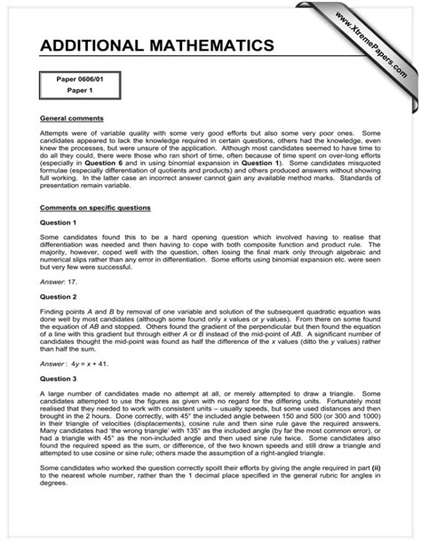 02 Additional Mathematics Xtremepapers