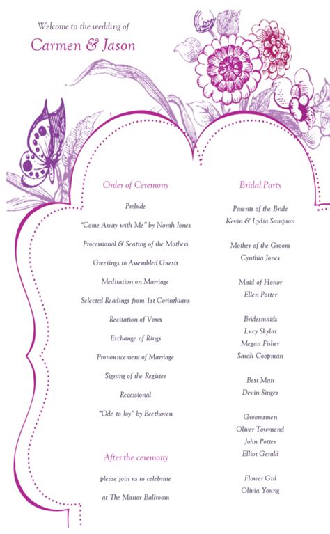 026 Template Ideas Printable Event Program Free Download throughout