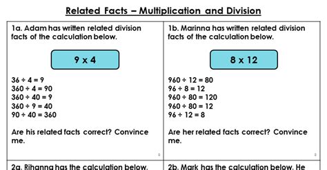 03 2 Related Facts Multiplication And Division Classroom Related Multiplication Facts Worksheet - Related Multiplication Facts Worksheet