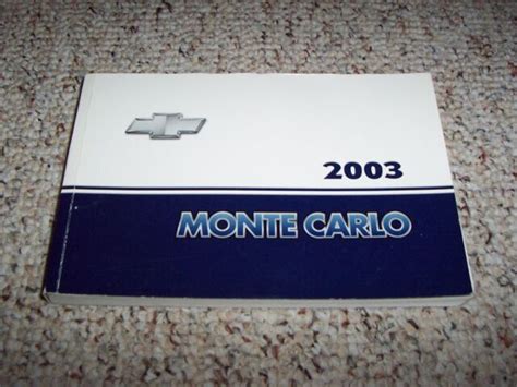 03 chevy monte carlo ss owners manual file. - Ipod model no a1204 emc 2125 manual.