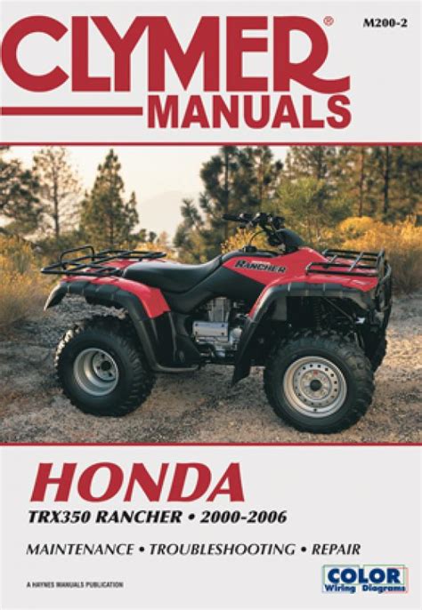 03 honda 350 rancher es repair manual. - 87 honda trx250 fourtrax service manual.