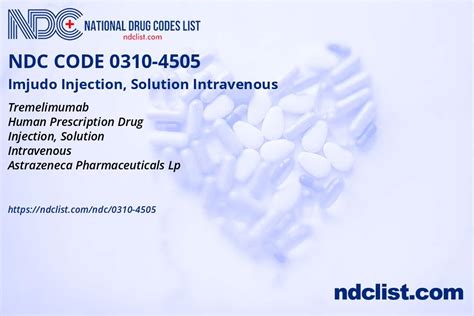 0310-4505-25 NDC Code Imjudo Human Prescription Drug