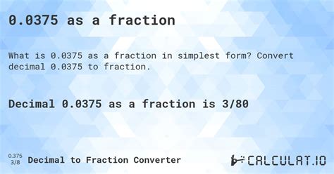 0375 As A Fraction