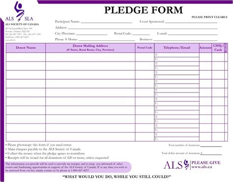 039 Pledge Card Template Word Best Of Fundraiser Form Pttyt throughout