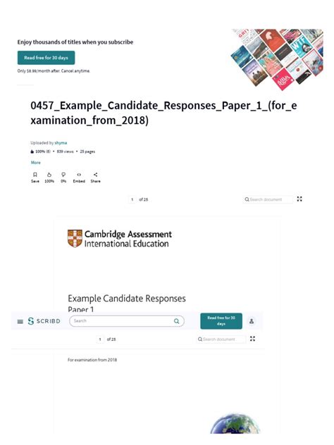 0457 Example Candidate Responses Paper 3 For Examination From 2018