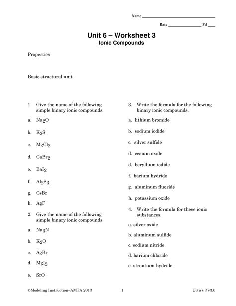 05 U6 Ws3 Ionic Enjoy It Studocu Chemistry Unit 6 Worksheet 5 - Chemistry Unit 6 Worksheet 5