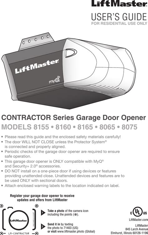 View the LiftMaster 050ACTWFLK manual for free or ask your question to other LiftMaster 050ACTWFLK owners. ... Chamberlain 050ACTWF manual 12 pages. LiftMaster KPW250 ...