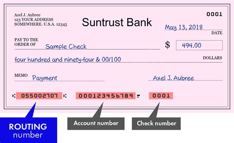 The Suntrust Bank is the bank that has the routing number 055