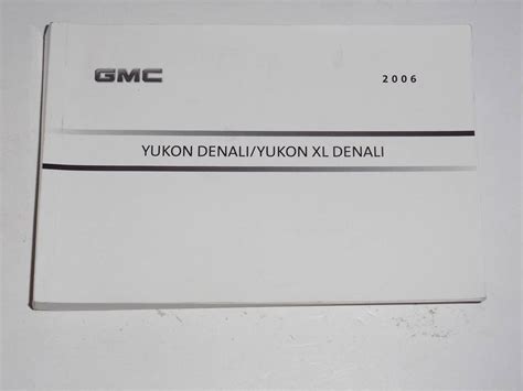 06 gmc yukon denali owners manual. - Aprilia mojito 50 125 150 2000 2009 service manual.
