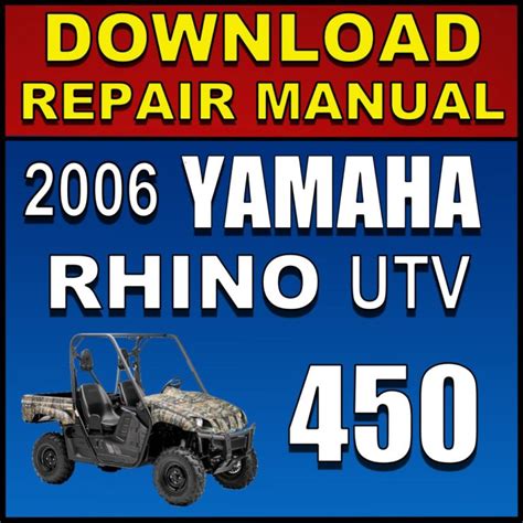 06 yamaha rhino 450 owners manual. - Sistemi di energia elettrica erbaccia soluzione.
