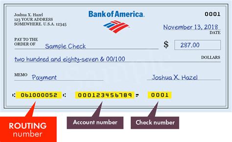 VA2-430-01-01 RICHMOND. Virginia, 23261. 121200158. BANK OF AMERICA, N.A. NEVADA. PO BOX 27025 RICHMOND. Virginia, 23261. **Address mentioned in the table may differ from your branch office address. Routing number of a bank usually differ only by state and is generally same for all branches in a state. . 
