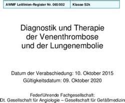 065-002 S2 Diagnostik und Therapie der Venenthrombose und