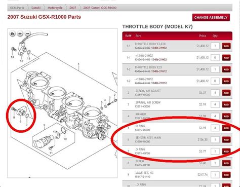 07 GSXR1000 Throttle Position Sensor Suzuki GSXR Forum