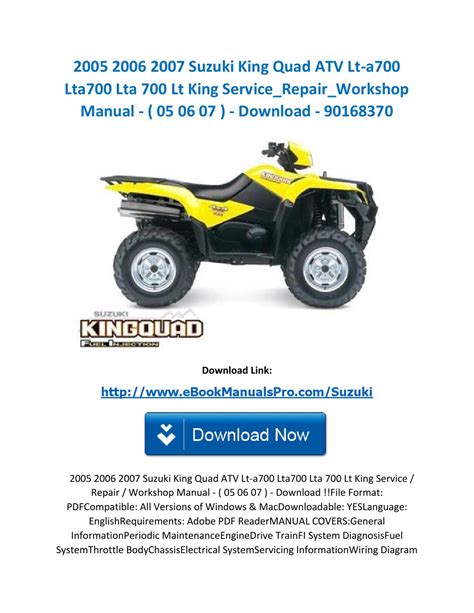 07 suzuki 700 king quad service manual. - 18 hp kohler engine service manual.