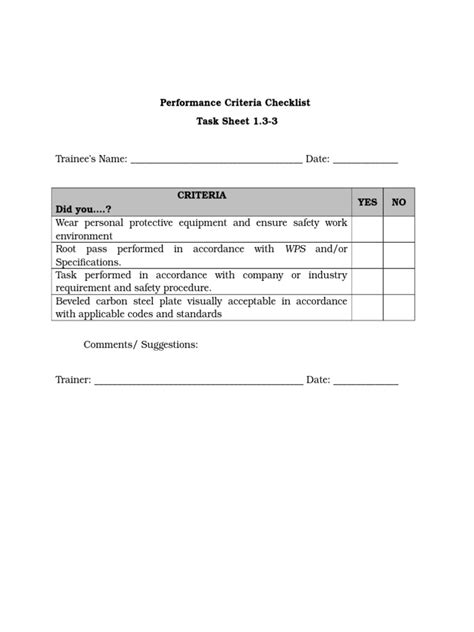 07L Performance Criteria Checklis 1