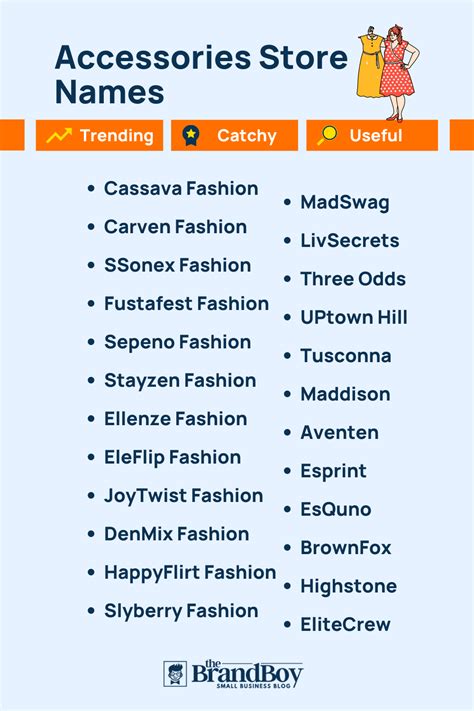 1,000+ Creative Fashion Accessories Brand Names - Starter Story - coolestguyplanet.net