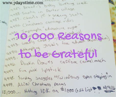 1,000 Reasons to be Grateful