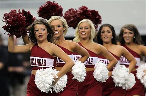 1,282 Arkansas Cheerleaders Premium High Res Photos