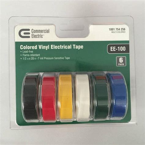 1/2 in. x 20 ft. Electric Tape, Multi-Color (6-Pack) - The Home Depot