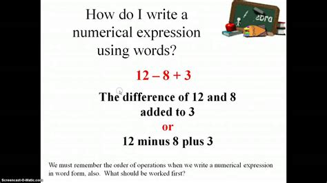 1 1 Writing And Interpreting Numerical Expressions 5th Grade Writing Expressions Worksheet - 5th Grade Writing Expressions Worksheet