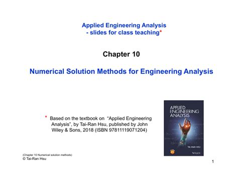 1 10 Numerical Solution To First Order Differential Equations