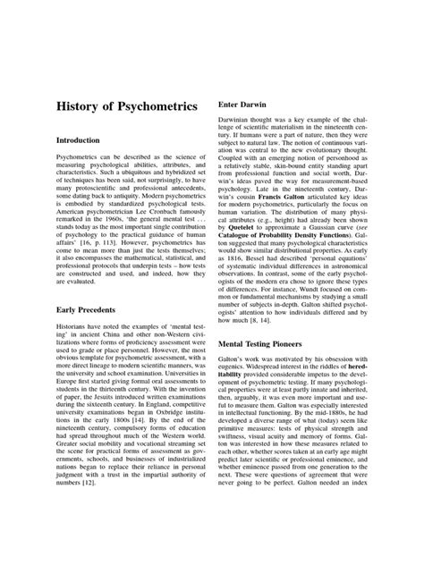 1 A History and Overview of Psychometrics - ScienceDirect - wintechmobiles.com