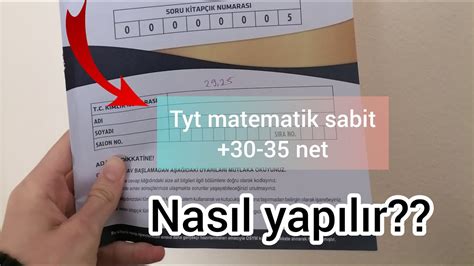 1 AYDA TYT MATEMATİK + 30 NET NASIL YAPILIR YouTube.
