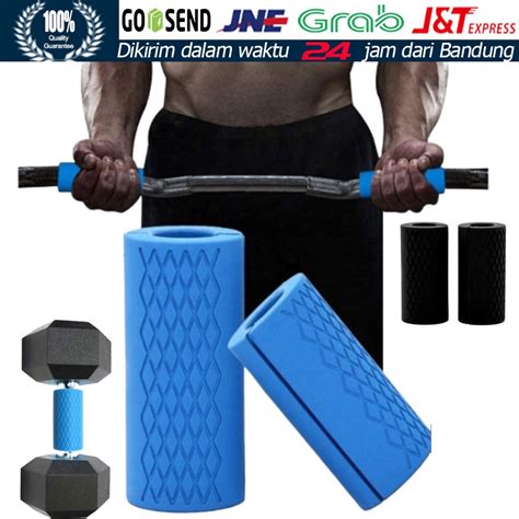 1 Adet Dambıl Tutacak Bar, Silikon Kaymaz Barbell Tutacak. 