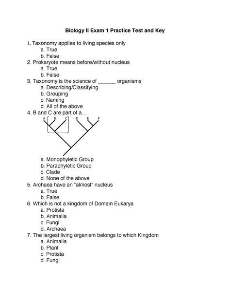 1 Biology Satp Test Practice Answers