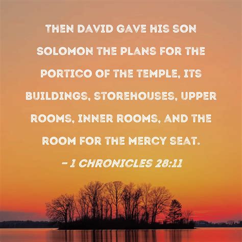 1 Chronicles 28 NIV - David’s Plans for the Temple