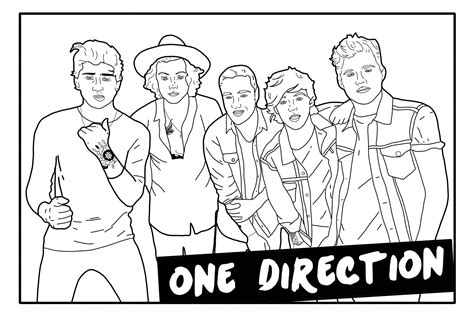 1 Direction Coloring Pages