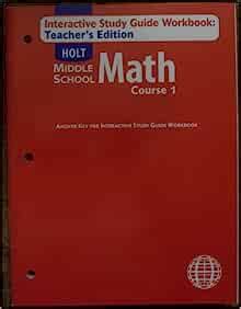 1 Holt Course Math Answers
