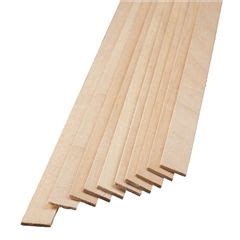Bud Nosen Basswood Sticks - 1/8 inch x 3/4 inch x 24 inch, 12 Sticks