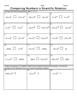 1 Lesson 5.2.4 Comparing Numbers in Scientific Notation Comparing
